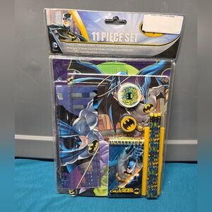 2019 Batman 11pc Stationary Set - Includes Pencil, Pen, Note Pad, Ruler, Eraser